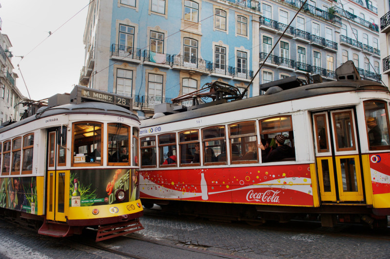© Ferdinando Scianna/Magnum Photos PORTUGAL, Lisboa. Tramways in the city centre.